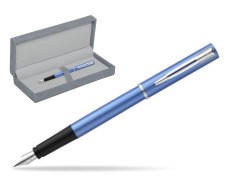 Waterman Allure blue Penna Stilografica in suede box grey