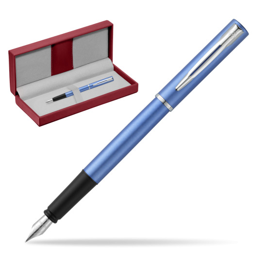 Waterman Allure blue Stylo-plume in the red leather box