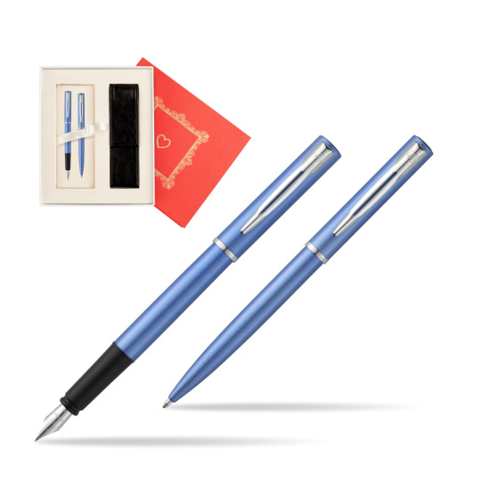 Waterman Penna Stilografica + Penna a Sfera Allure blue CT  "Red Love"