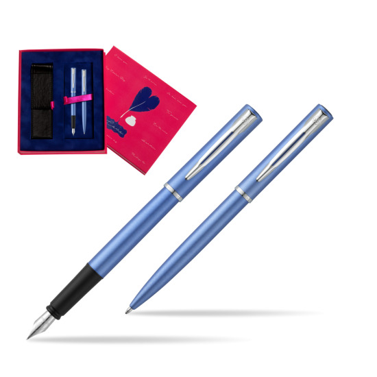 Waterman Penna Stilografica + Penna a Sfera Allure blue CT  Love