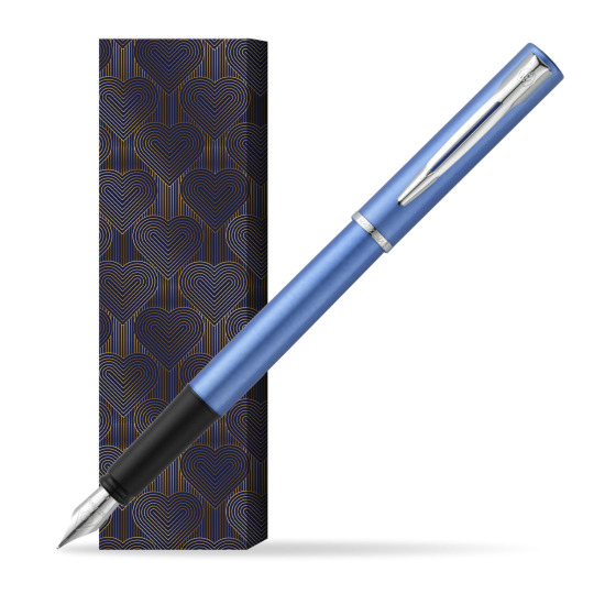 Waterman Allure blue Penna Stilografica in cover Glamour Love
