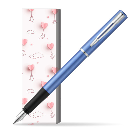 Waterman Allure blue Penna Stilografica in cover Love is in the air