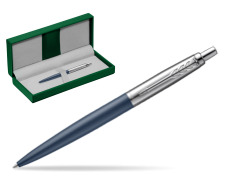Parker Jotter XL Primrose Matte Blue Stylo-bille in the green leather box