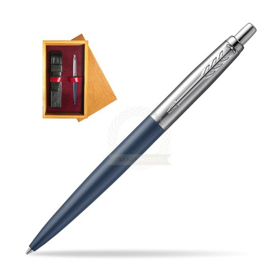 Parker Jotter XL Primrose Matte Blue Kugelschreiber in single wooden box Honey Single Maroon