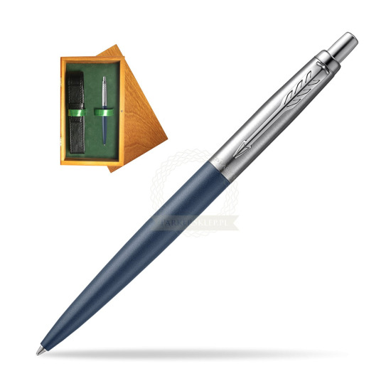 Parker Jotter XL Primrose Matte Blue Kugelschreiber in single wooden box Honey Single Green