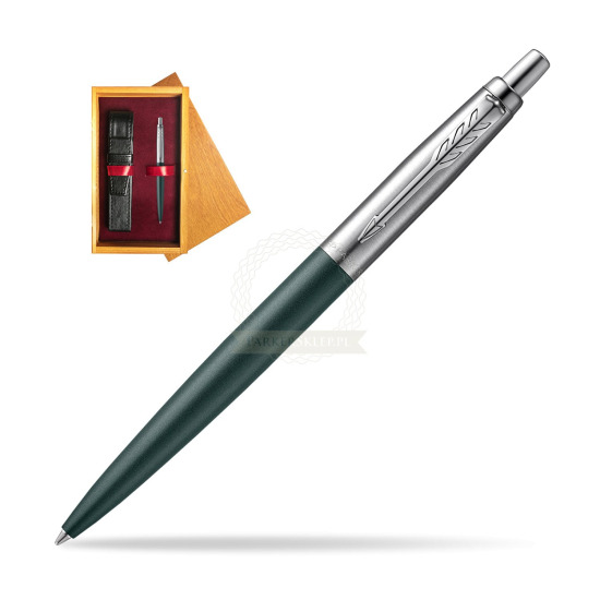 Parker Jotter XL Greenwich  Matte Green Kugelschreiber in single wooden box Honey Single Maroon