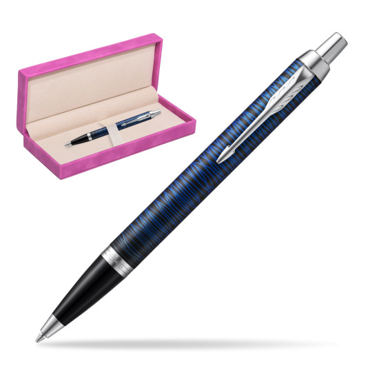 Parker IM Blue Origin Special Edition Penna a Sfera in suede box fuchsia