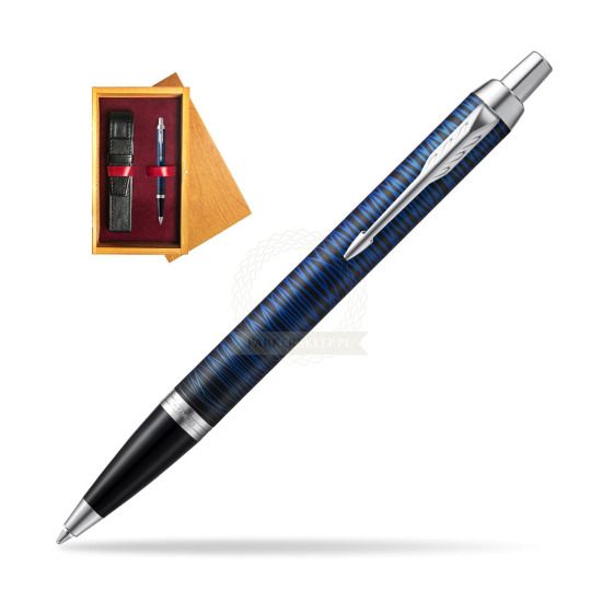 Parker IM Blue Origin Special Edition Penna a Sfera in single wooden box Honey Single Maroon
