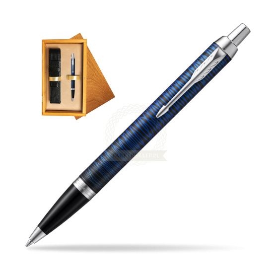 Parker IM Blue Origin Special Edition Penna a Sfera in single wooden box Honey Single Ecru