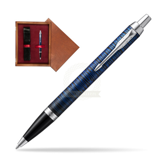 Parker IM Blue Origin Special Edition Penna a Sfera in single wooden box Mahogany Single Maroon