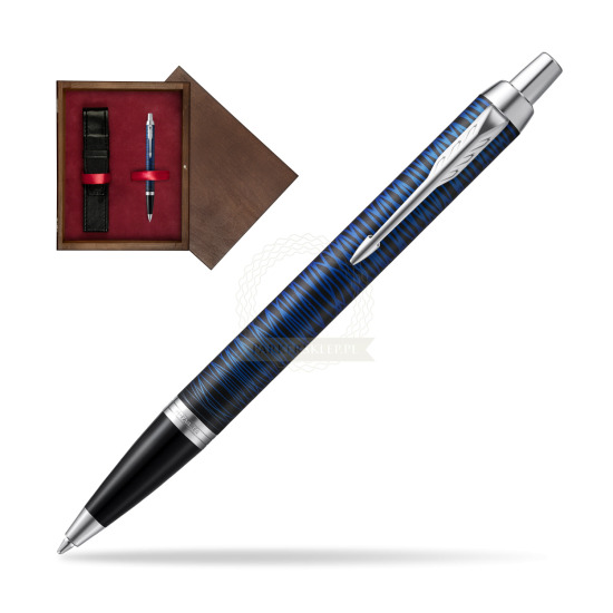 Parker IM Blue Origin Special Edition Penna a Sfera in single wooden box Wenge Single Maroon
