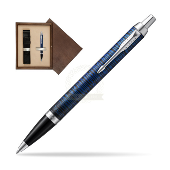 Parker IM Blue Origin Special Edition Penna a Sfera in single wooden box Wenge Single Ecru