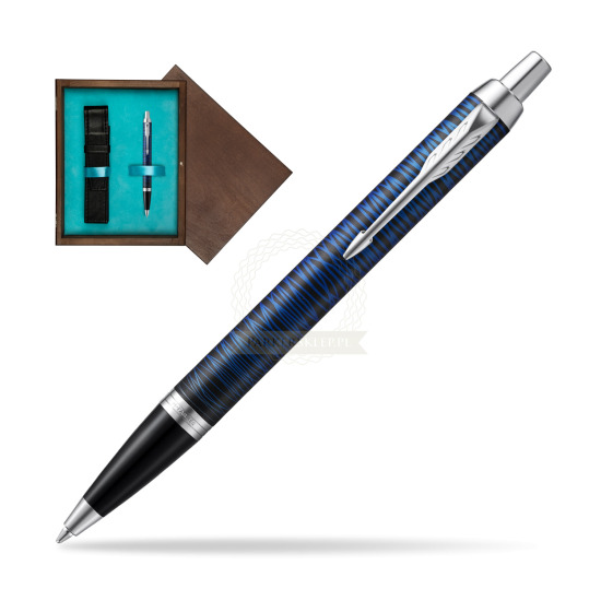 Parker IM Blue Origin Special Edition Penna a Sfera in single wooden box Wenge Single Turquoise 
