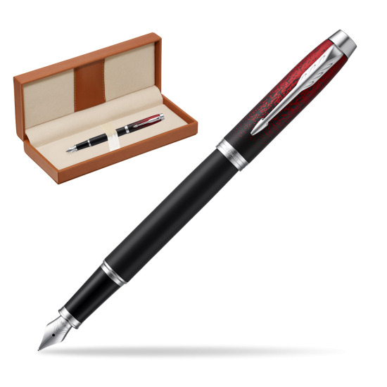 Parker IM Red Ignite Fountain Pen Special Edition  in classic box brown