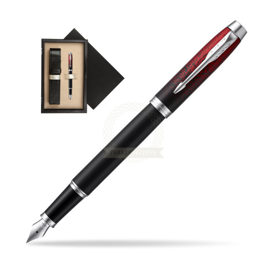 Parker IM Red Ignite Fountain Pen Special Edition in single wooden box Wenge Single Ecru