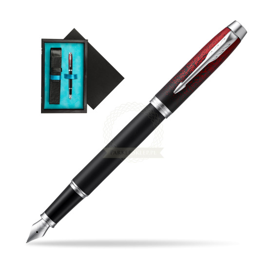 Parker IM Red Ignite Fountain Pen Special Edition in single wooden box Black Single Turquoise