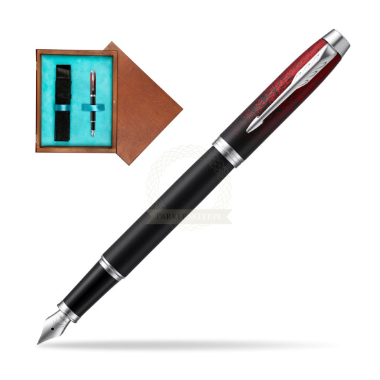 Parker IM Red Ignite Fountain Pen Special Edition in single wooden box Mahogany Single Turquoise 