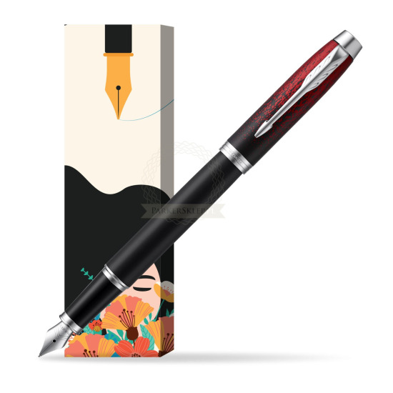 Parker IM Red Ignite Fountain Pen Special Edition in cover Poppy