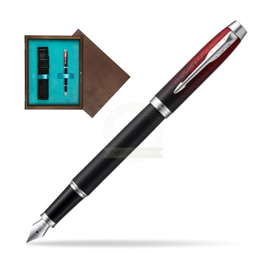 Parker IM Red Ignite Fountain Pen Special Edition in single wooden box Wenge Single Turquoise 