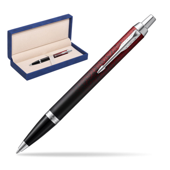 Parker IM Red Ignite Special Edition Penna a Sfera in suede box navy blue