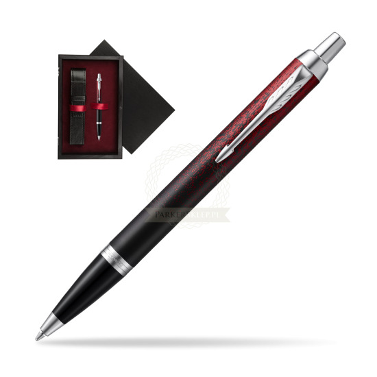 Parker IM Red Ignite Special Edition Penna a Sfera in single wooden box Black Single Maroon
