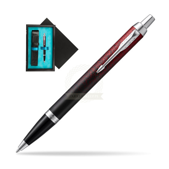 Parker IM Red Ignite Special Edition Penna a Sfera in single wooden box Black Single Turquoise