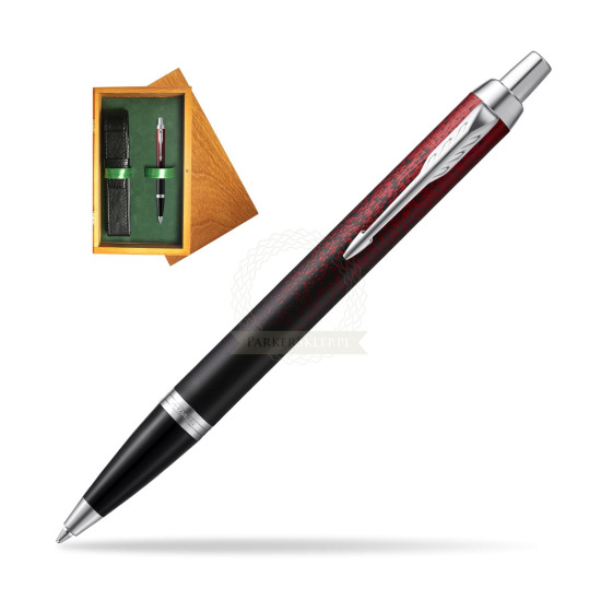 Parker IM Red Ignite Special Edition Penna a Sfera in single wooden box Honey Single Green