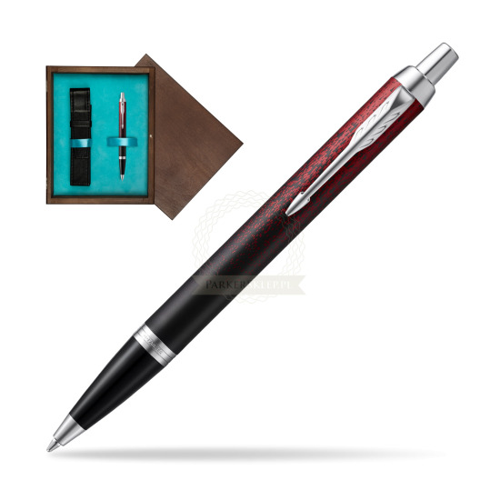 Parker IM Red Ignite Special Edition Penna a Sfera in single wooden box Wenge Single Turquoise 