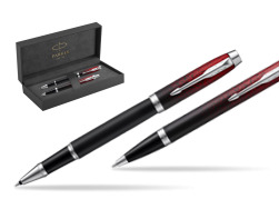 Parker set IM Red Ignite Special edition Rollerball  Pen + Ballpoint Pen in original Parker Prestige box