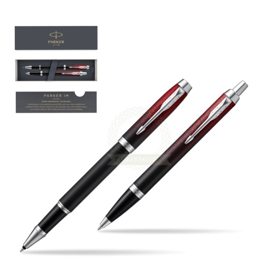 Parker set IM Red Ignite Special edition Rollerball  Pen + Ballpoint Pen