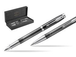 Parker set IM Metallic Pursuit Special edition fountain Pen + Ballpoint Pen in original Parker Prestige box