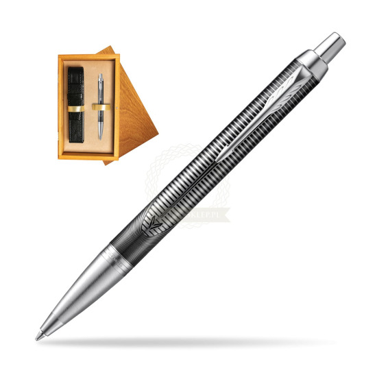 Parker IM Metallic Pursuit Special Edition Penna a Sfera in single wooden box Honey Single Ecru