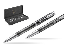 Parker set IM Metallic Pursuit Special Edition Rollerball Pen + Ballpoint Pen in original Parker Prestige box