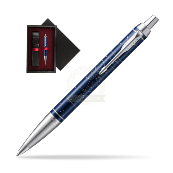 Parker IM Midnight Astral Special Edition Penna a Sfera in single wooden box Black Single Maroon
