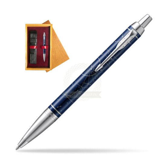 Parker IM Midnight Astral Special Edition Penna a Sfera in single wooden box Honey Single Maroon