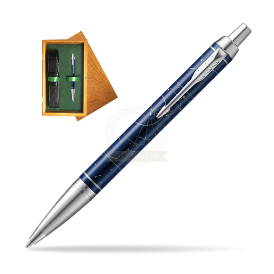 Parker IM Midnight Astral Special Edition Penna a Sfera in single wooden box Honey Single Green