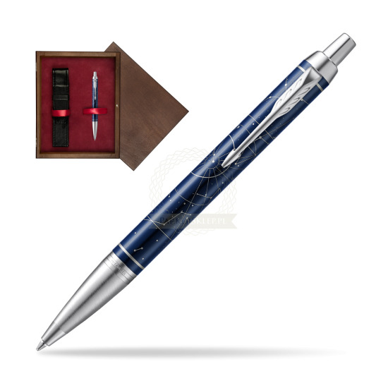Parker IM Midnight Astral Special Edition Penna a Sfera in single wooden box Wenge Single Maroon