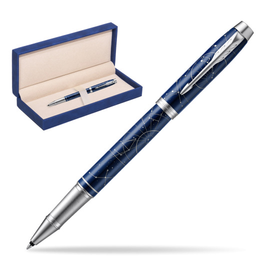 Parker IM Midnight Astral Special Edition Penna Rollerball in suede box navy blue
