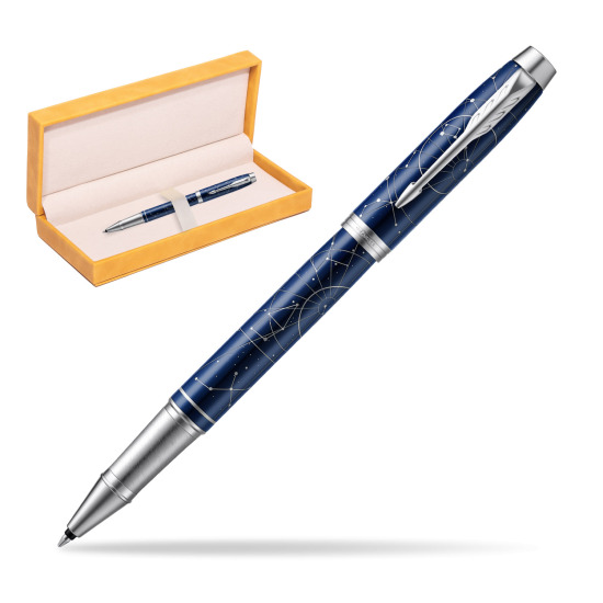 Parker IM Midnight Astral Special Edition Penna Rollerball in suede box yellow