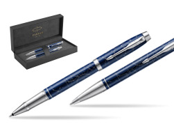 Parker set IM Midnight Astral Special Edition Rollerball Pen + ballpoint pen in original Parker Prestige box