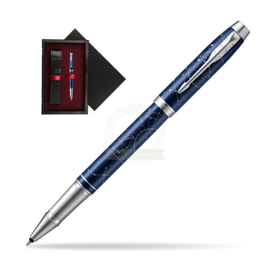 Parker IM Midnight Astral Special Edition Penna Rollerball in single wooden box Black Single Maroon