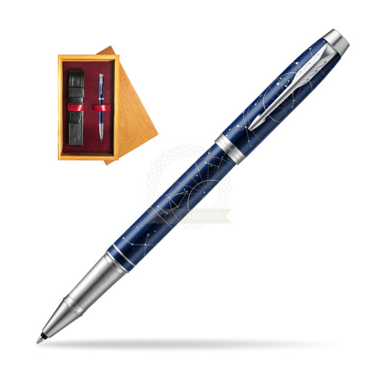 Parker IM Midnight Astral Special Edition Penna Rollerball in single wooden box Honey Single Maroon