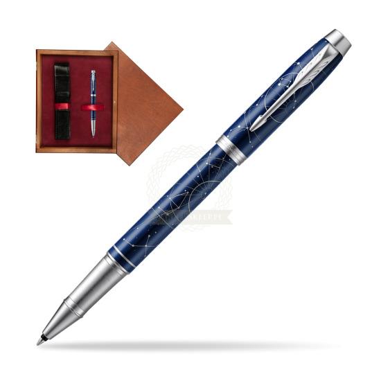 Parker IM Midnight Astral Special Edition Penna Rollerball in single wooden box Mahogany Single Maroon