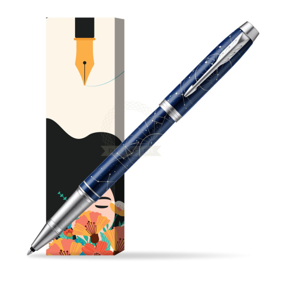 Parker IM Midnight Astral Special Edition Penna Rollerball in cover Poppy