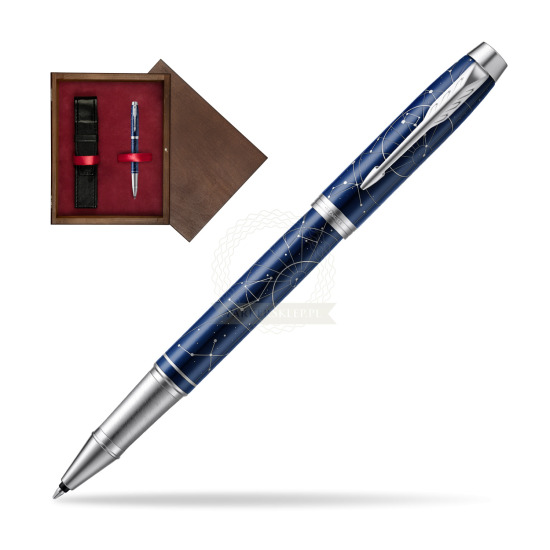 Parker IM Midnight Astral Special Edition Penna Rollerball in single wooden box Wenge Single Maroon