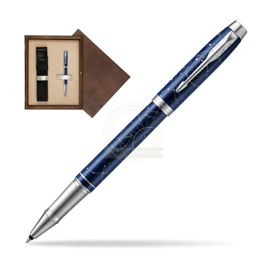 Parker IM Midnight Astral Special Edition Penna Rollerball in single wooden box Wenge Single Ecru