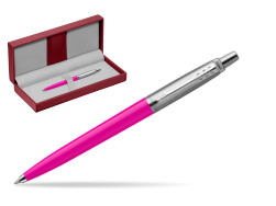 Parker Jotter Originals Magenta Ballpoint Pen in the red leather box