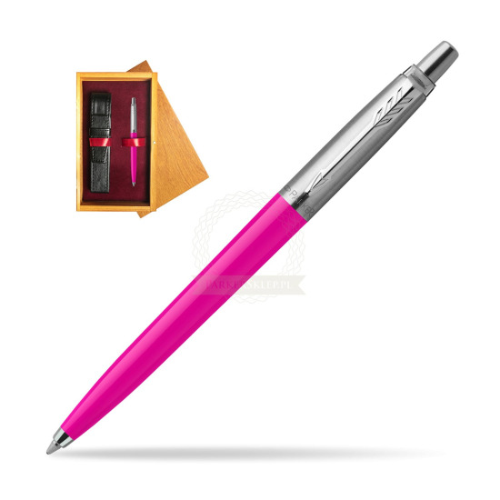 Parker Jotter Originals Magenta Penna a Sfera in single wooden box Honey Single Maroon