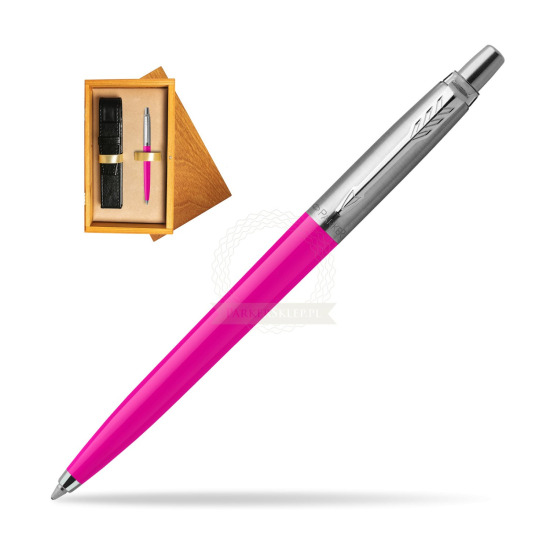 Parker Jotter Originals Magenta Penna a Sfera in single wooden box Honey Single Ecru