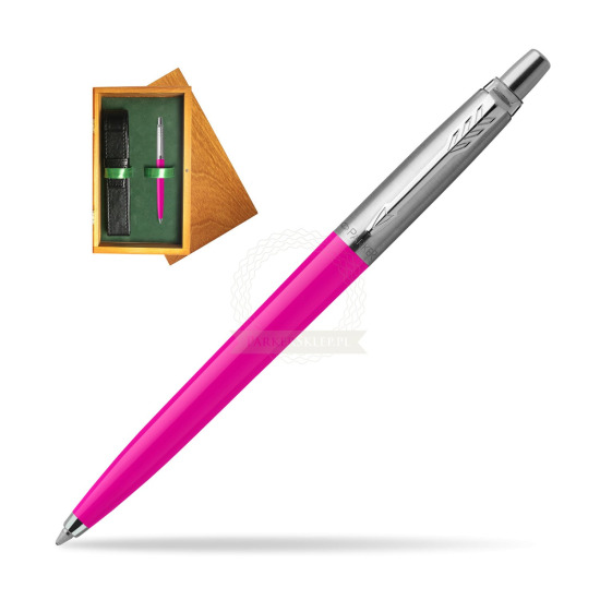 Parker Jotter Originals Magenta Penna a Sfera in single wooden box Honey Single Green
